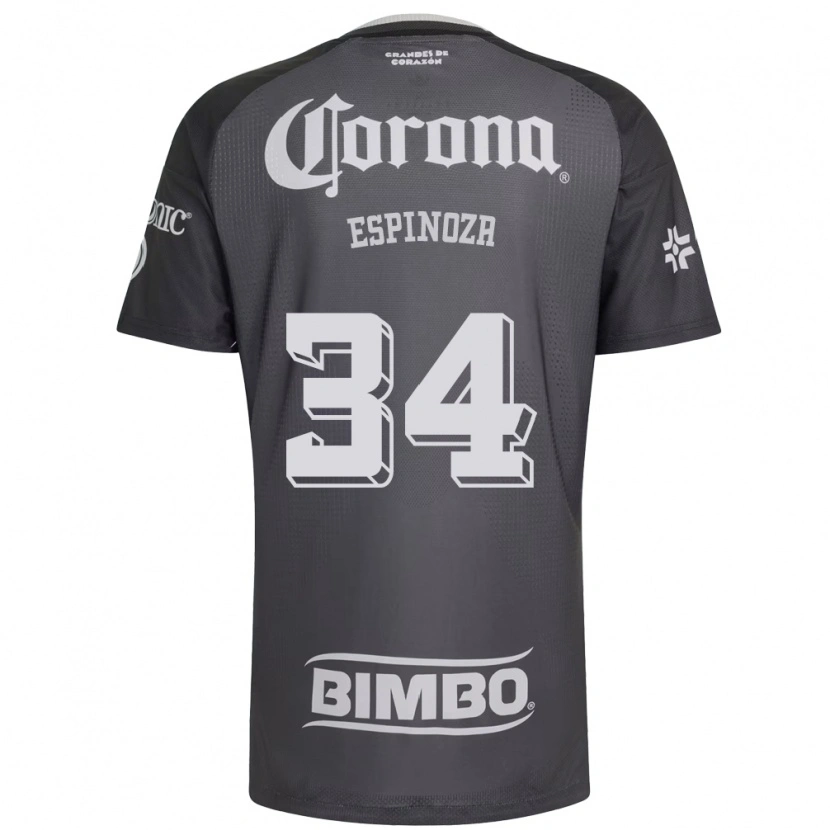 Danxen Herren Dagoberto Espinoza #34 Grau Weiß Schwarz Auswärtstrikot Trikot 2026/27 T-Shirt