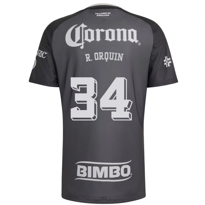 Danxen Herren Ralph Orquin #34 Grau Weiß Schwarz Auswärtstrikot Trikot 2026/27 T-Shirt