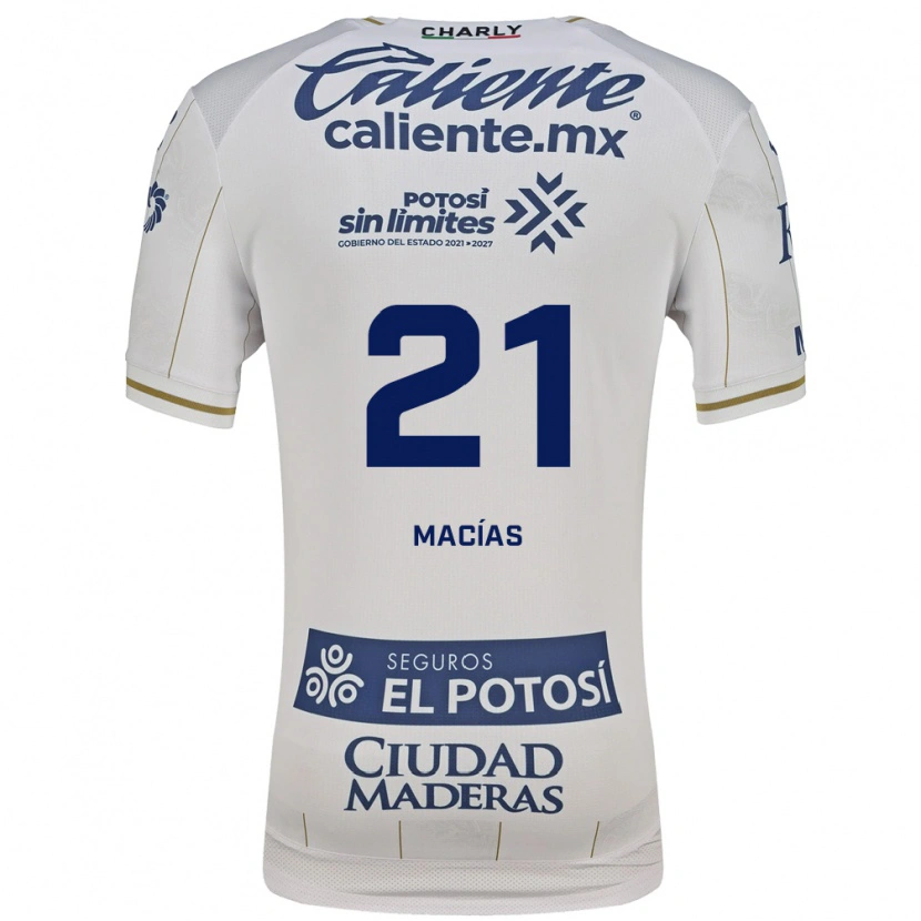 Danxen Herren Óscar Macías #21 Weiß Blau Auswärtstrikot Trikot 2026/27 T-Shirt