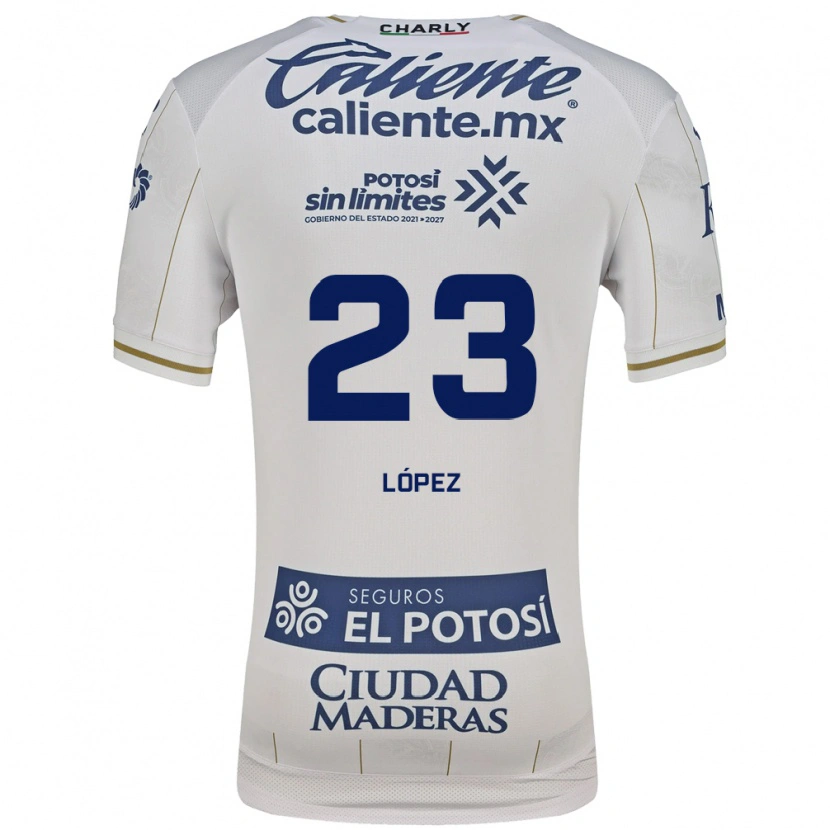 Danxen Herren César López #23 Weiß Blau Auswärtstrikot Trikot 2026/27 T-Shirt