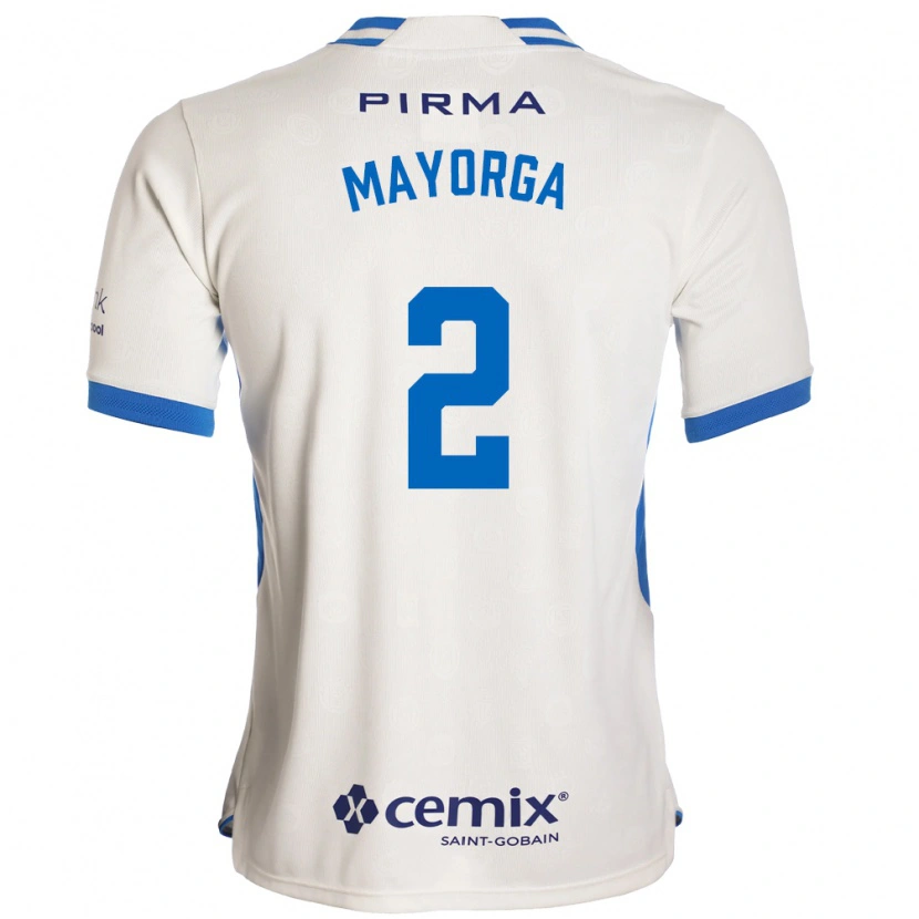 Danxen Herren Alejandro Mayorga #2 Weiß Blau Rot Auswärtstrikot Trikot 2026/27 T-Shirt