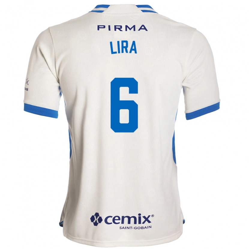 Danxen Herren Érik Lira #6 Weiß Blau Rot Auswärtstrikot Trikot 2026/27 T-Shirt