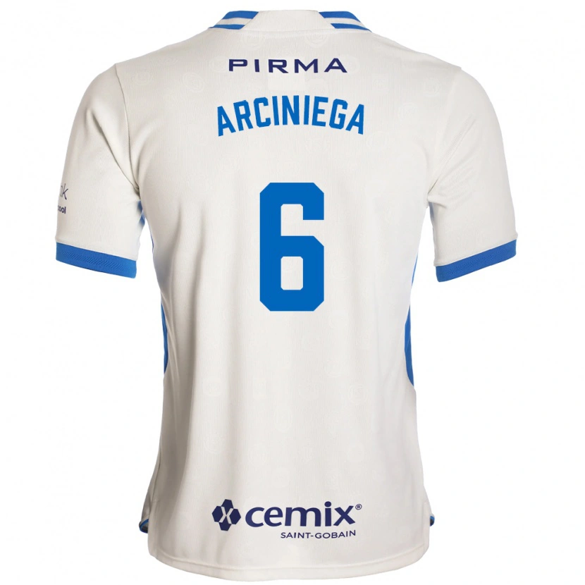 Danxen Herren Mirelle Arciniega #6 Weiß Blau Rot Auswärtstrikot Trikot 2026/27 T-Shirt