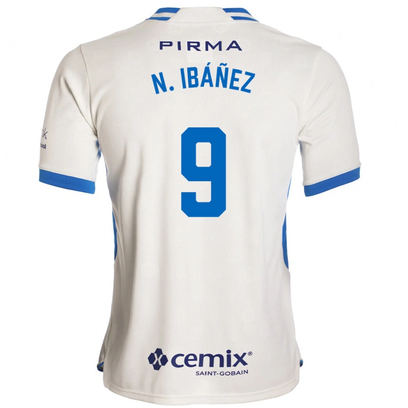 Danxen Herren Nicolás Ibáñez #9 Weiß Blau Rot Auswärtstrikot Trikot 2026/27 T-Shirt
