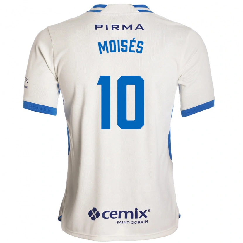 Danxen Herren Moisés Vieira #10 Weiß Blau Rot Auswärtstrikot Trikot 2026/27 T-Shirt
