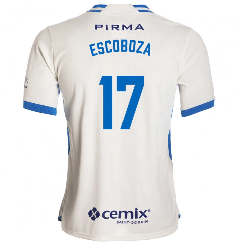 Danxen Herren Alonso Escoboza #17 Weiß Blau Rot Auswärtstrikot Trikot 2026/27 T-Shirt