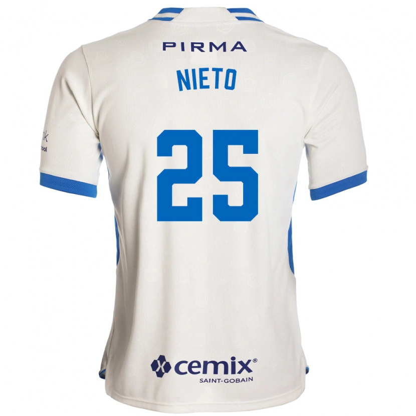 Danxen Herren Natsidieli Nieto #25 Weiß Blau Rot Auswärtstrikot Trikot 2026/27 T-Shirt