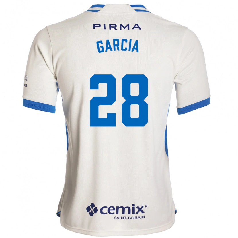 Danxen Herren Ana Garcia #28 Weiß Blau Rot Auswärtstrikot Trikot 2026/27 T-Shirt