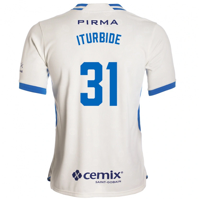 Danxen Herren Luis Iturbide #31 Weiß Blau Rot Auswärtstrikot Trikot 2026/27 T-Shirt
