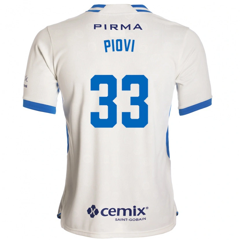 Danxen Herren Gonzalo Piovi #33 Weiß Blau Rot Auswärtstrikot Trikot 2026/27 T-Shirt