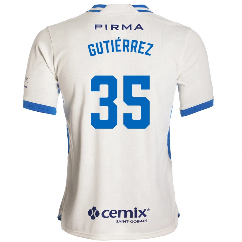 Danxen Herren Luis Gutiérrez #35 Weiß Blau Rot Auswärtstrikot Trikot 2026/27 T-Shirt
