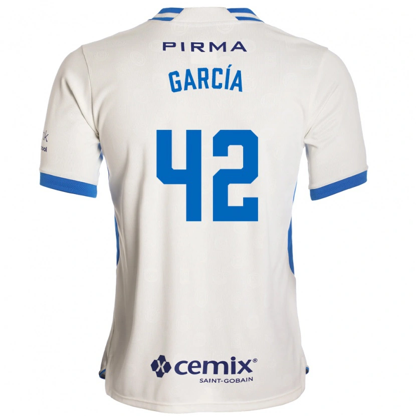 Danxen Herren Jorge García #42 Weiß Blau Rot Auswärtstrikot Trikot 2026/27 T-Shirt
