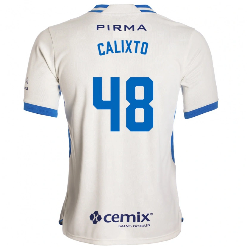 Danxen Herren Nicolás Calixto #48 Weiß Blau Rot Auswärtstrikot Trikot 2026/27 T-Shirt