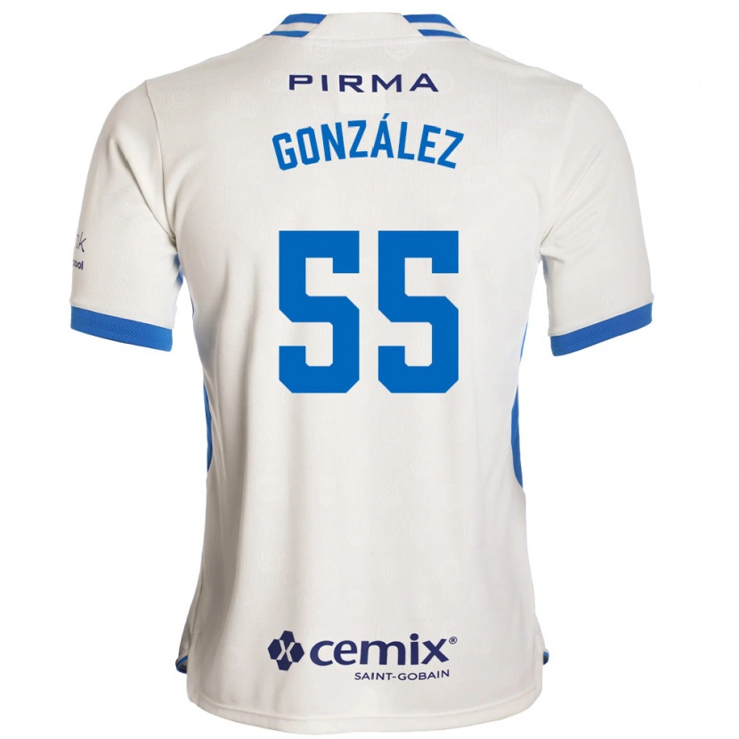 Danxen Herren Rogelio González #55 Weiß Blau Rot Auswärtstrikot Trikot 2026/27 T-Shirt