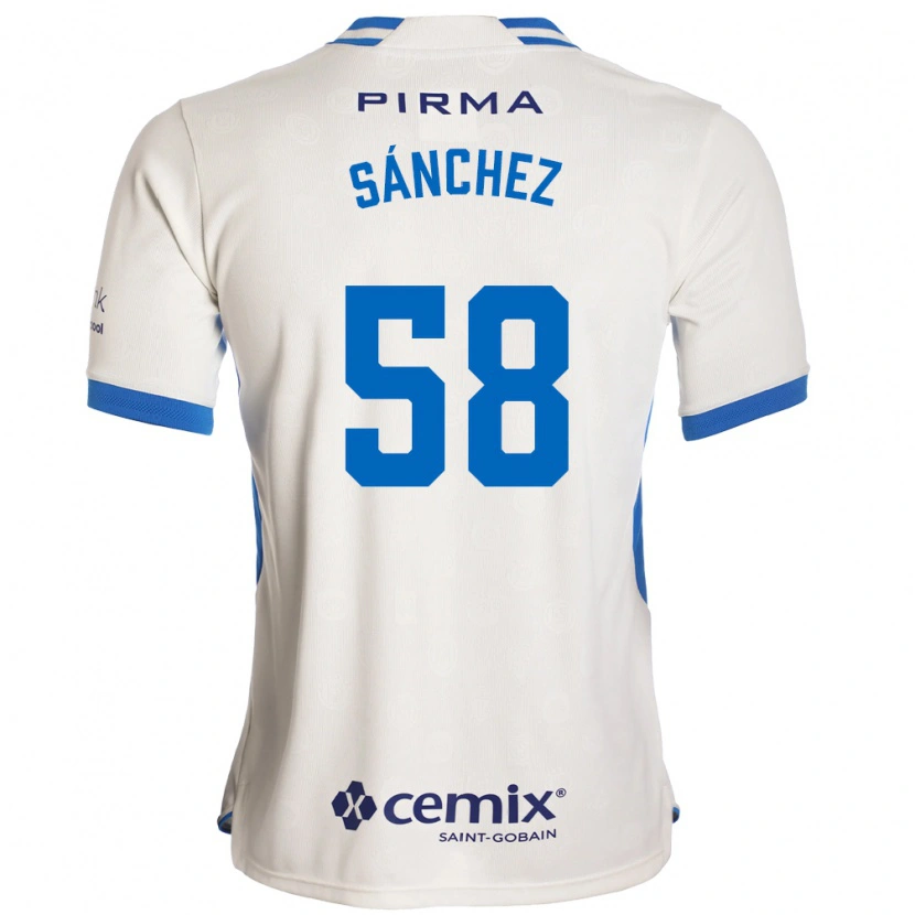 Danxen Herren Emmanuel Sánchez #58 Weiß Blau Rot Auswärtstrikot Trikot 2026/27 T-Shirt