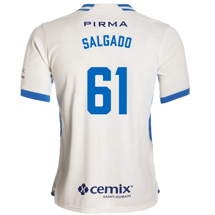 Danxen Herren Bruno Salgado #61 Weiß Blau Rot Auswärtstrikot Trikot 2026/27 T-Shirt