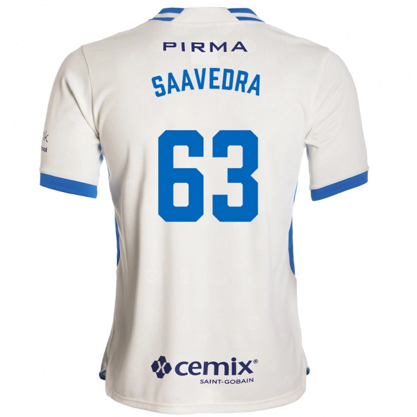 Danxen Herren Ángel Saavedra #63 Weiß Blau Rot Auswärtstrikot Trikot 2026/27 T-Shirt
