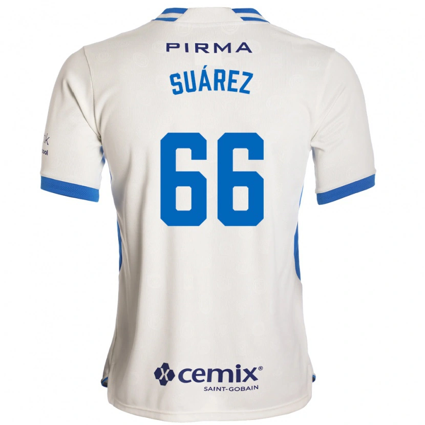 Danxen Herren Javier Suárez #66 Weiß Blau Rot Auswärtstrikot Trikot 2026/27 T-Shirt
