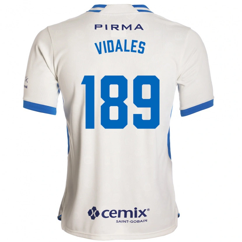 Danxen Herren Álvaro Vidales #189 Weiß Blau Rot Auswärtstrikot Trikot 2026/27 T-Shirt