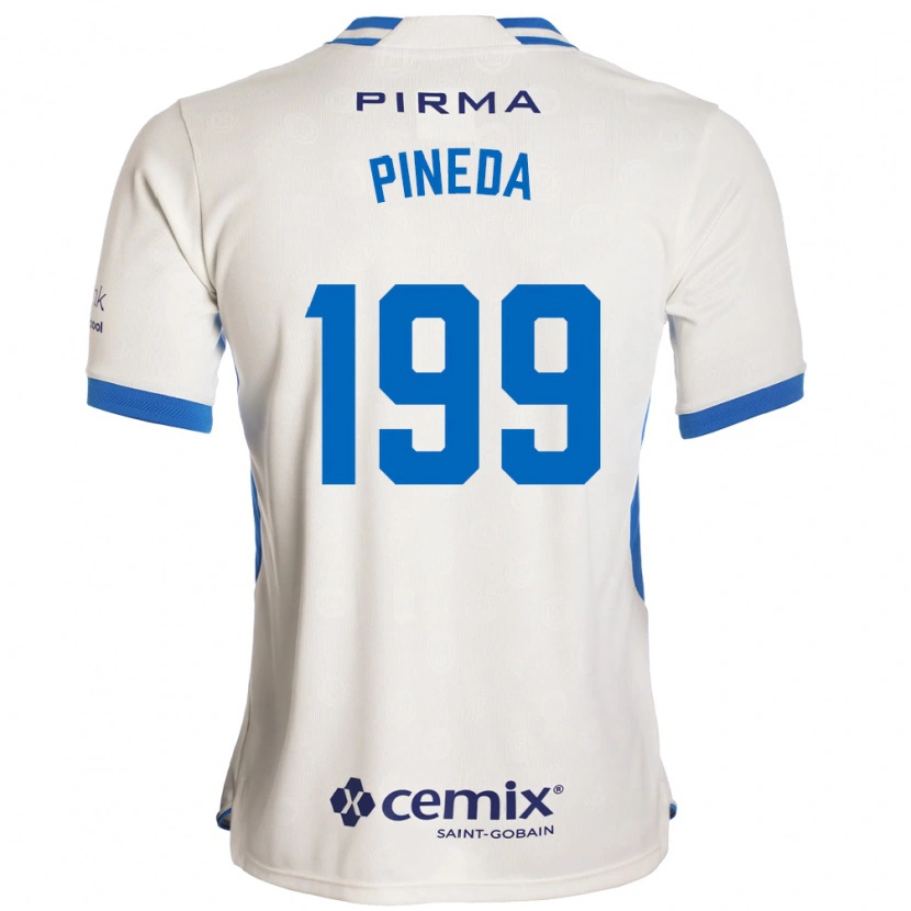 Danxen Herren Zadiel Pineda #199 Weiß Blau Rot Auswärtstrikot Trikot 2026/27 T-Shirt