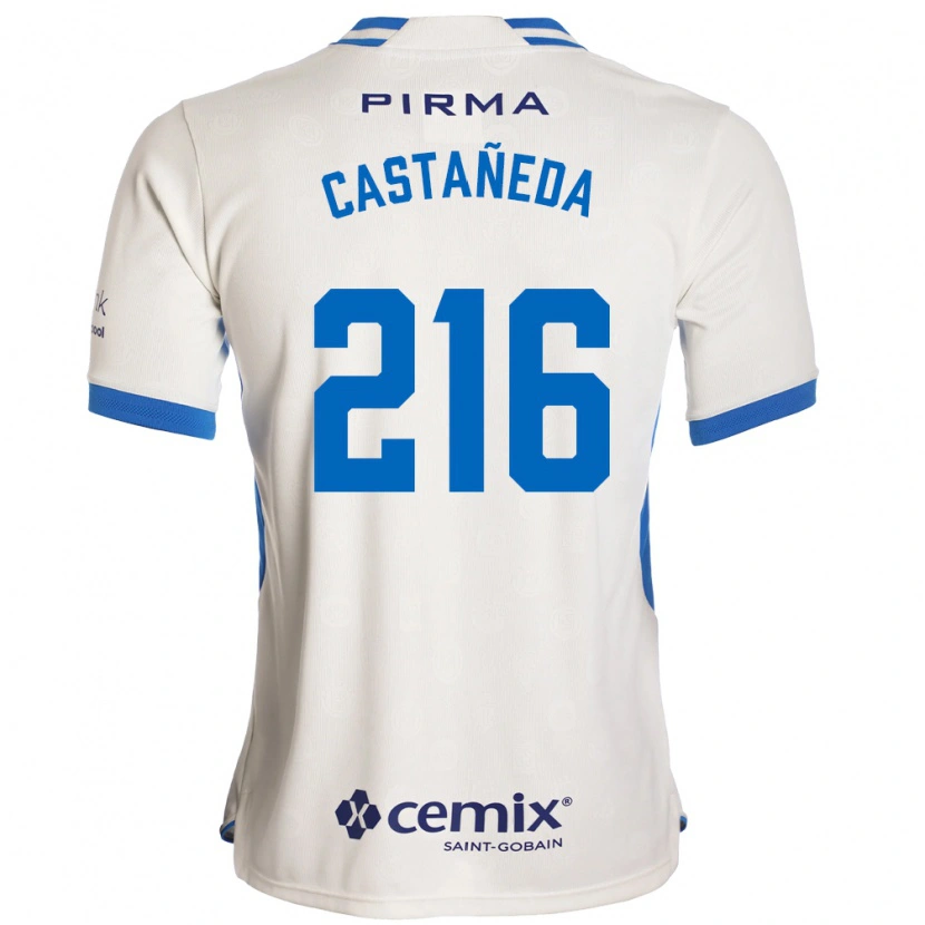 Danxen Herren Ian Castañeda #216 Weiß Blau Rot Auswärtstrikot Trikot 2026/27 T-Shirt