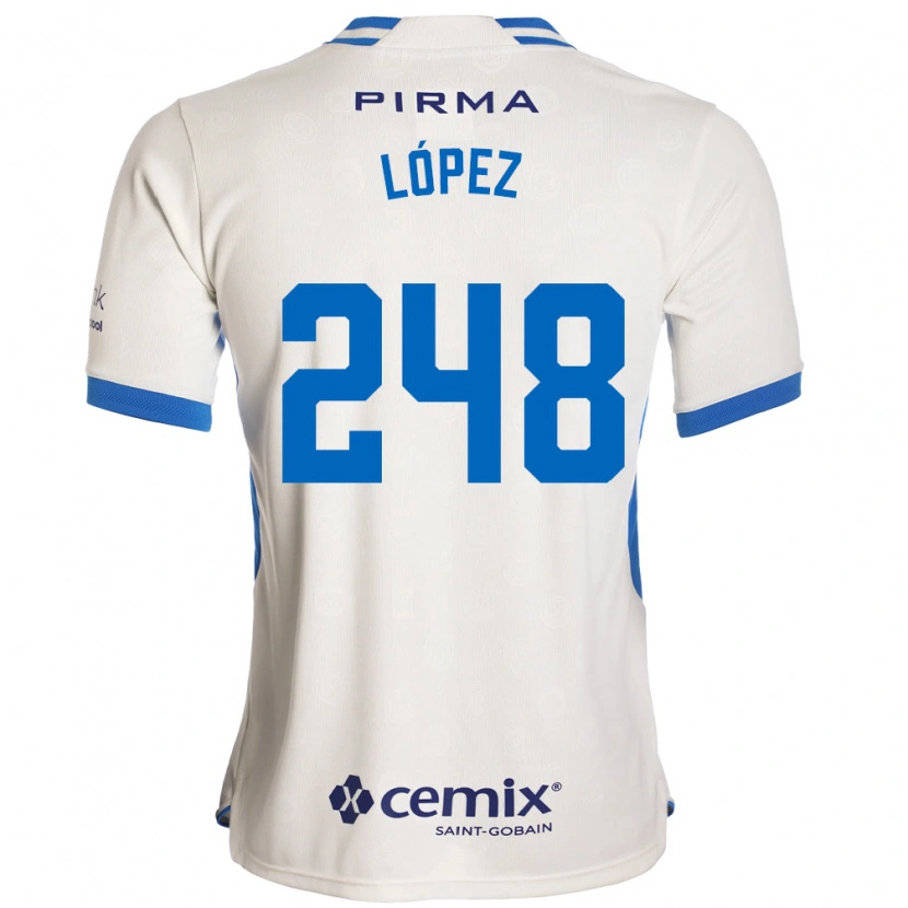 Danxen Herren Ernesto López #248 Weiß Blau Rot Auswärtstrikot Trikot 2026/27 T-Shirt