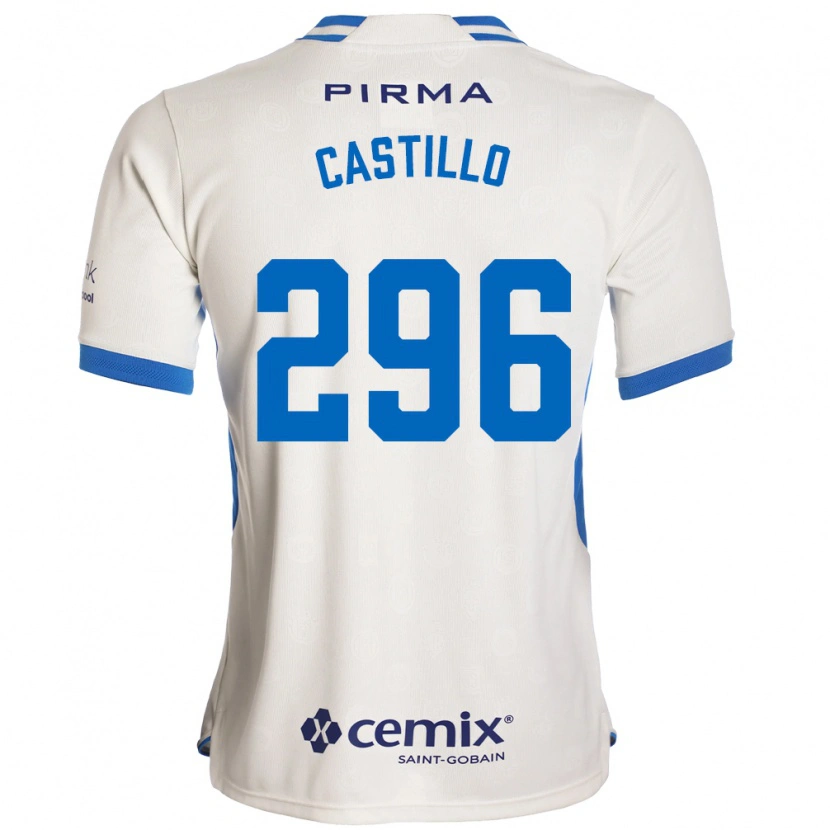 Danxen Herren Eduardo Castillo #296 Weiß Blau Rot Auswärtstrikot Trikot 2026/27 T-Shirt