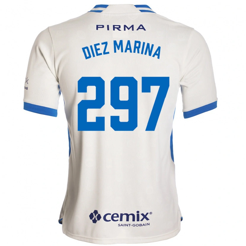 Danxen Herren Edgar Diez Marina #297 Weiß Blau Rot Auswärtstrikot Trikot 2026/27 T-Shirt