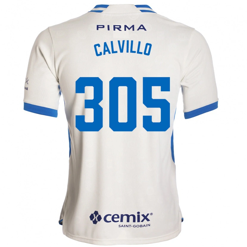 Danxen Herren Carlos Calvillo #305 Weiß Blau Rot Auswärtstrikot Trikot 2026/27 T-Shirt