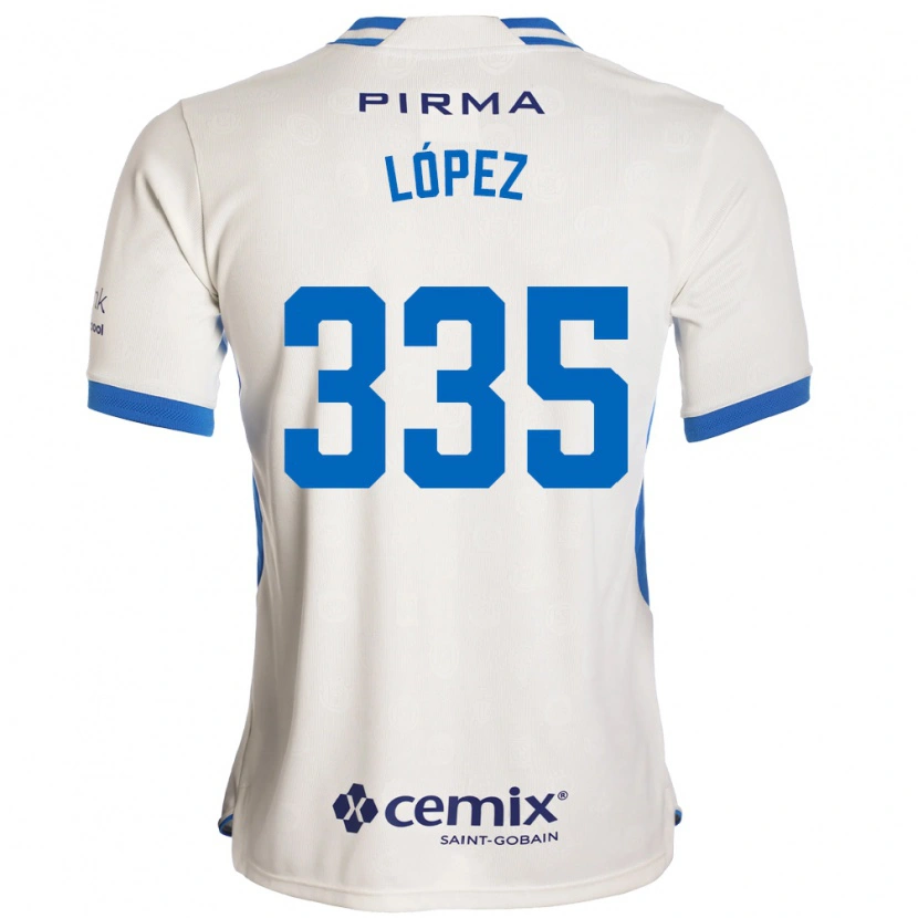 Danxen Herren Alfredo López #335 Weiß Blau Rot Auswärtstrikot Trikot 2026/27 T-Shirt