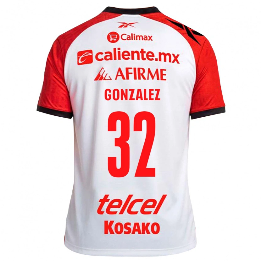 Danxen Herren Carlos Gonzalez #32 Weiß Schwarz Rot Auswärtstrikot Trikot 2026/27 T-Shirt