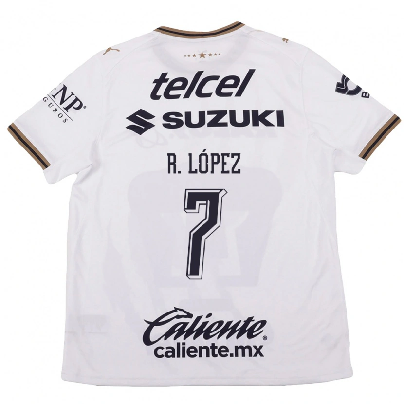 Danxen Herren Rodrigo López #7 Weiß Schwarz Braun Auswärtstrikot Trikot 2026/27 T-Shirt