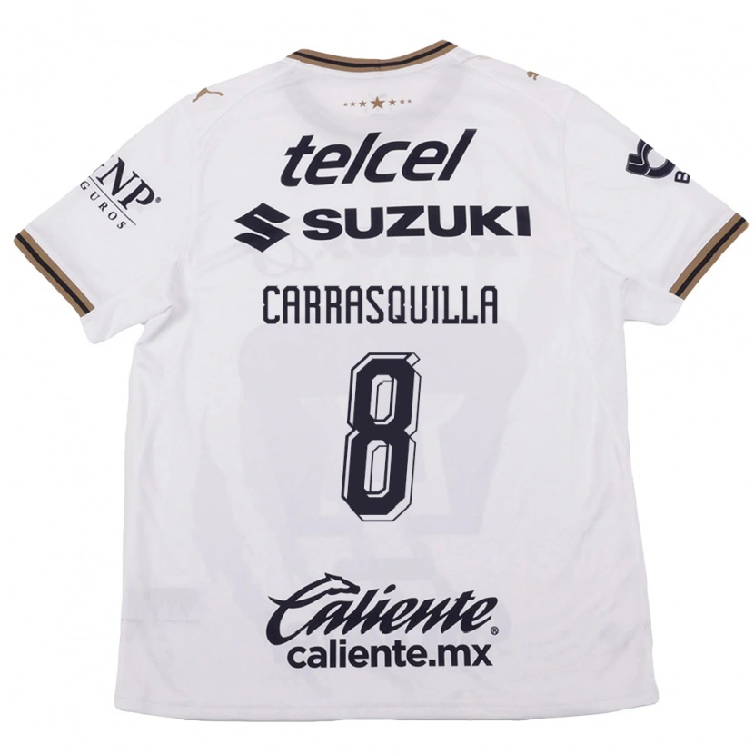 Danxen Herren Adalberto Carrasquilla #8 Weiß Schwarz Braun Auswärtstrikot Trikot 2026/27 T-Shirt