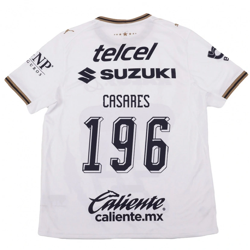 Danxen Herren Mateo Casares #196 Weiß Schwarz Braun Auswärtstrikot Trikot 2026/27 T-Shirt