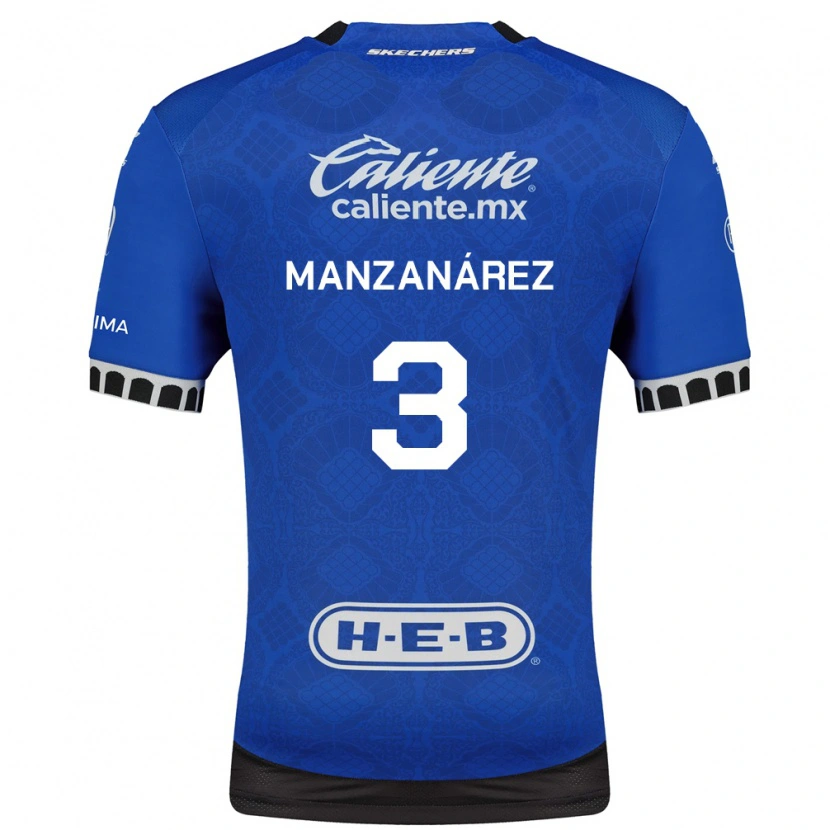 Danxen Herren Óscar Manzanárez #3 Königsblau Weiß Schwarz Auswärtstrikot Trikot 2026/27 T-Shirt