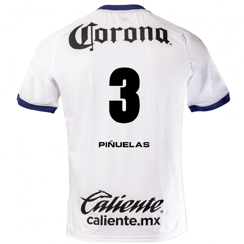Danxen Herren Fernando Piñuelas #3 Weiß Blau Schwarz Auswärtstrikot Trikot 2026/27 T-Shirt