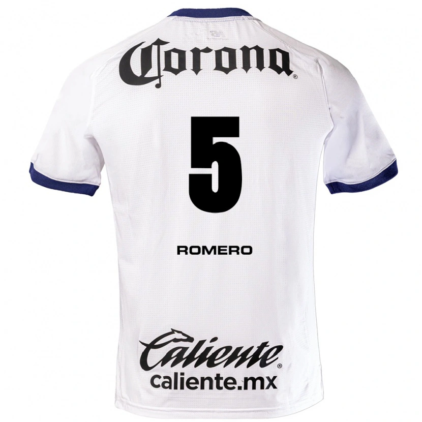 Danxen Herren Franco Romero #5 Weiß Blau Schwarz Auswärtstrikot Trikot 2026/27 T-Shirt