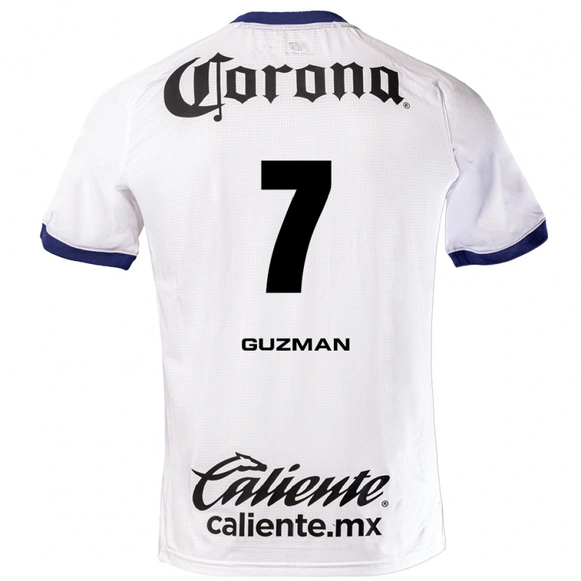Danxen Herren Víctor Guzmán #7 Weiß Blau Schwarz Auswärtstrikot Trikot 2026/27 T-Shirt