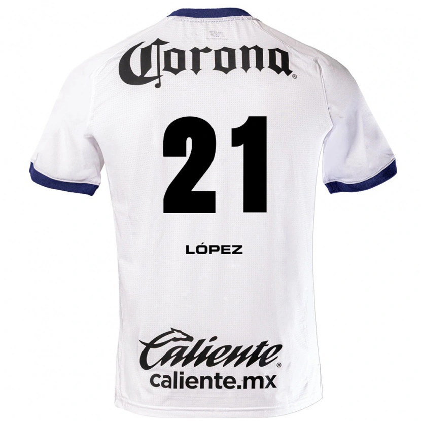 Danxen Herren Iván López #21 Weiß Blau Schwarz Auswärtstrikot Trikot 2026/27 T-Shirt
