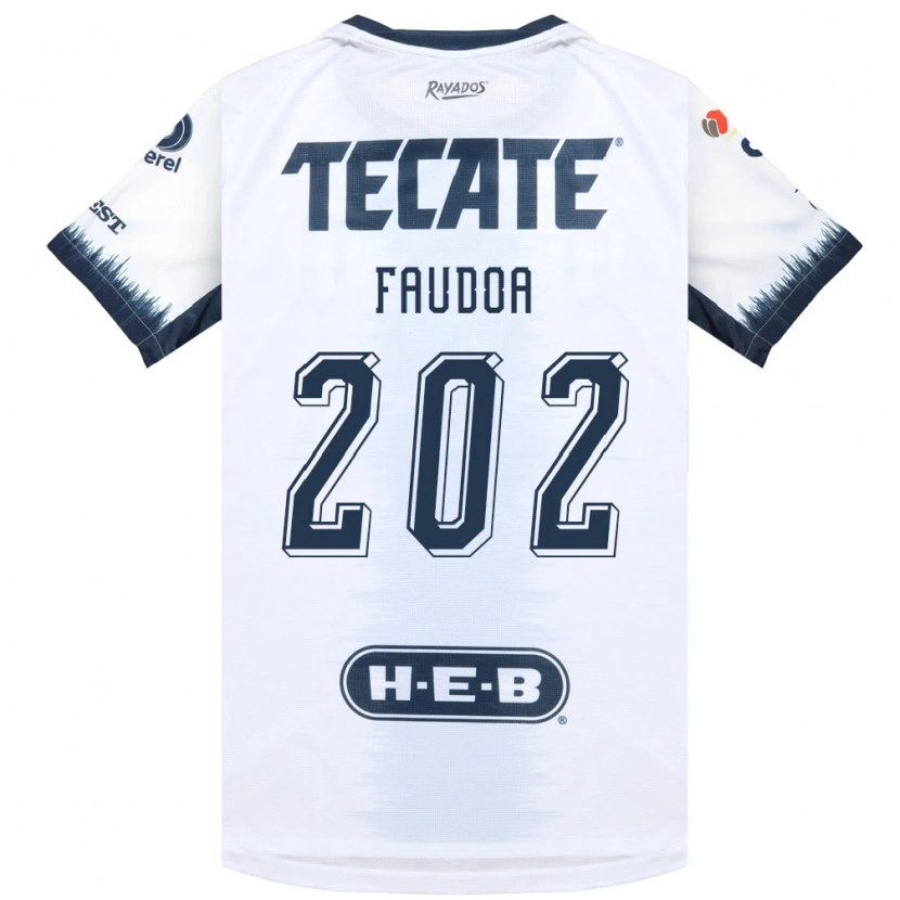 Danxen Herren Juan Faudoa #202 Weiß Tintenblau Rot Auswärtstrikot Trikot 2026/27 T-Shirt
