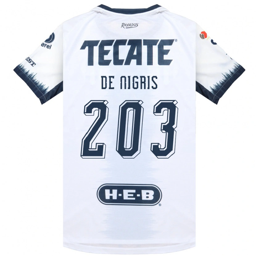 Danxen Herren Aldo De Nigris #203 Weiß Tintenblau Rot Auswärtstrikot Trikot 2026/27 T-Shirt