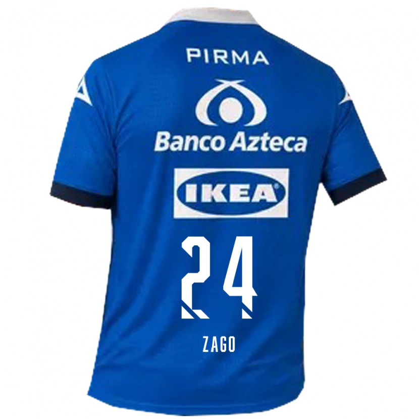 Danxen Herren Diego Zago #24 Blau Weiß Auswärtstrikot Trikot 2026/27 T-Shirt