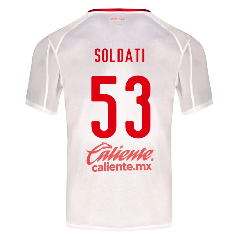 Danxen Herren Carlo Soldati #53 Weiß Grün Rot Auswärtstrikot Trikot 2026/27 T-Shirt