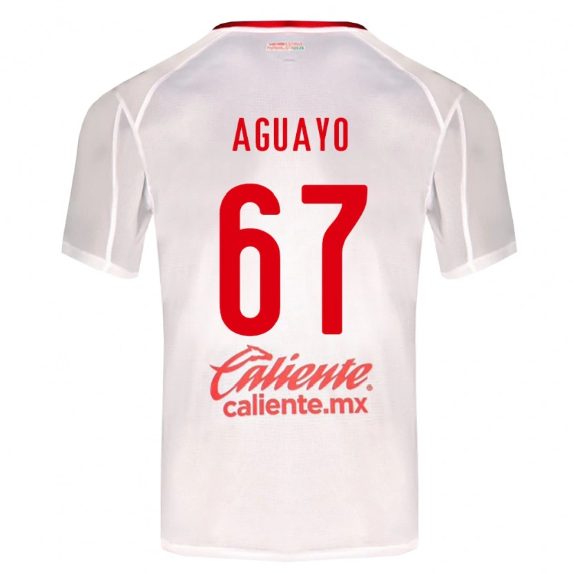 Danxen Herren Sergio Aguayo #67 Weiß Grün Rot Auswärtstrikot Trikot 2026/27 T-Shirt