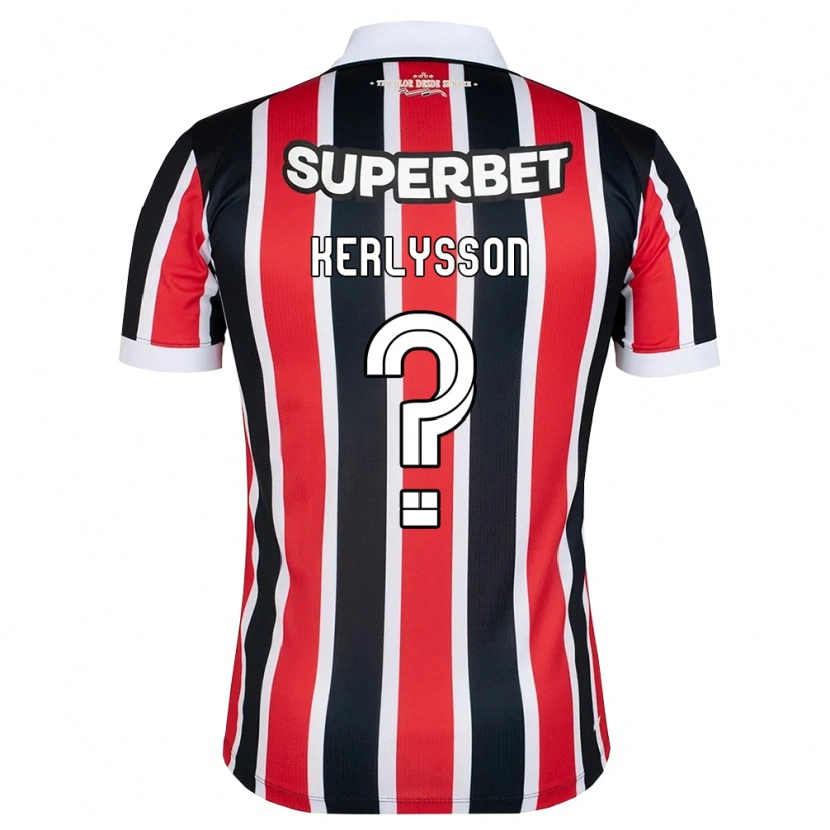 Danxen Herren Kerlysson Hiago Moreira De Sousa #0 Rot Weiß Schwarz Auswärtstrikot Trikot 2026/27 T-Shirt