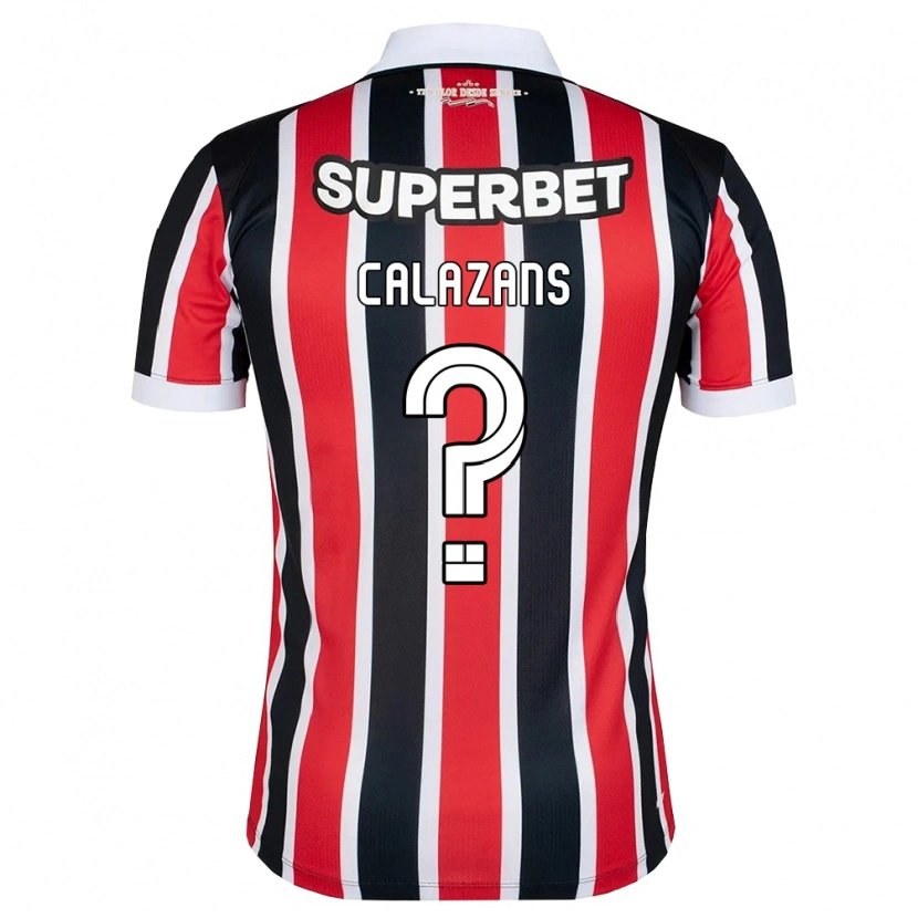 Danxen Herren Marquinhos Calazans #0 Rot Weiß Schwarz Auswärtstrikot Trikot 2026/27 T-Shirt