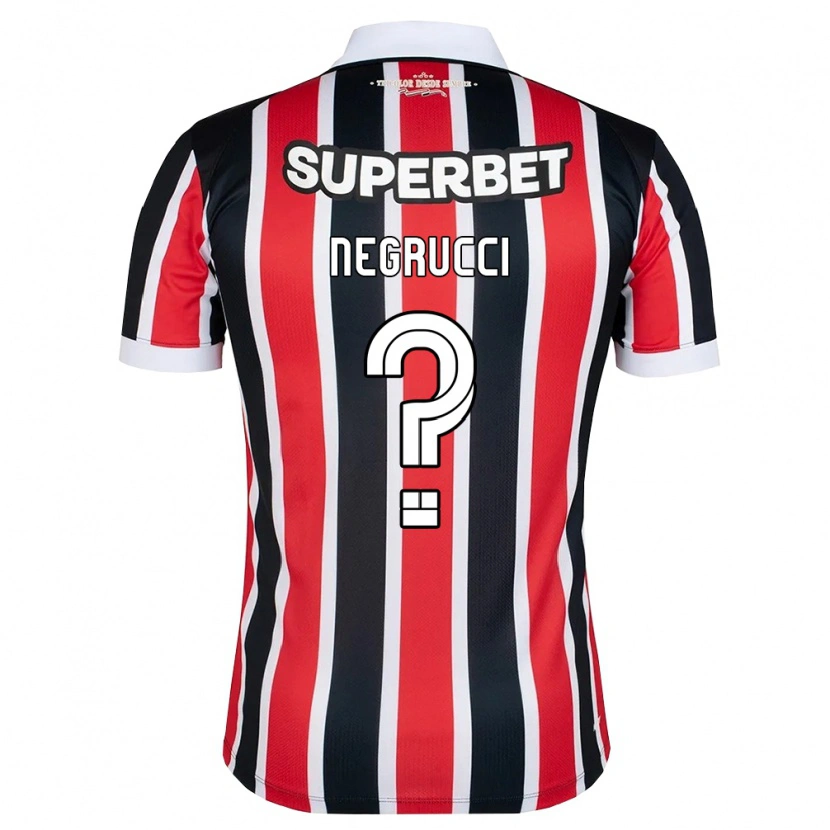 Danxen Herren Felipe Negrucci #0 Rot Weiß Schwarz Auswärtstrikot Trikot 2026/27 T-Shirt