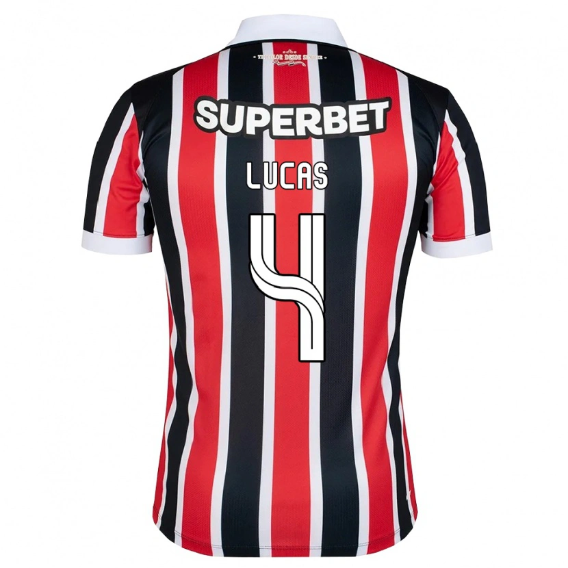 Danxen Herren Lysander Lucas #4 Rot Weiß Schwarz Auswärtstrikot Trikot 2026/27 T-Shirt