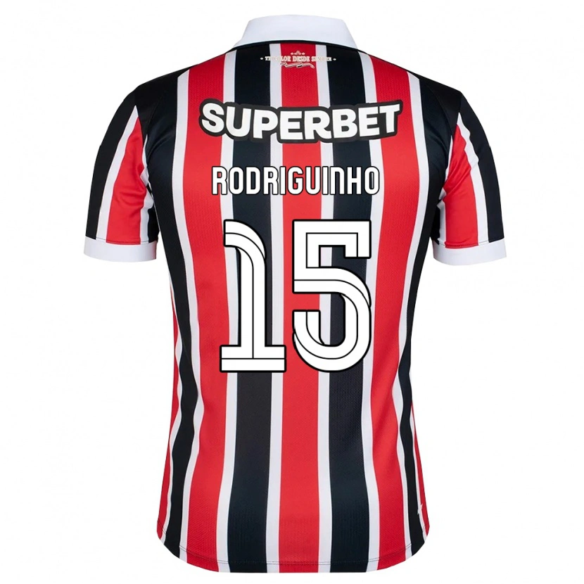 Danxen Herren Rodriguinho #15 Rot Weiß Schwarz Auswärtstrikot Trikot 2026/27 T-Shirt