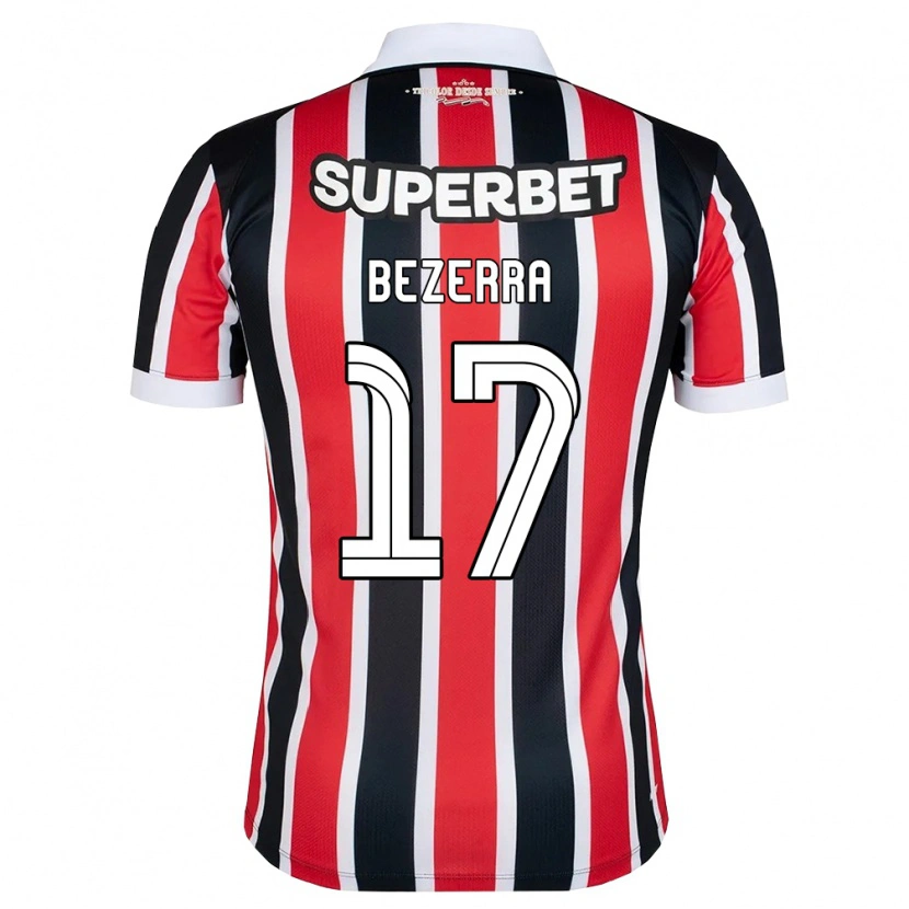 Danxen Herren Pedro Bezerra #17 Rot Weiß Schwarz Auswärtstrikot Trikot 2026/27 T-Shirt